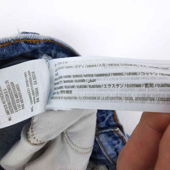 ABERCROMBIE 90s Straight Ultra High Rise Jeans Light Wash Clean Girl Minimal Y2k - Picture 8 of 8